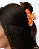 Paparazzi "Ghostly Greeting" Orange Hair Clip Paparazzi Jewelry