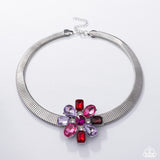 Paparazzi "Forward Florals" Multi Choker Necklace & Earring Set Paparazzi Jewelry