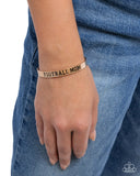 Paparazzi "Football Mom" Gold Bracelet Paparazzi Jewelry