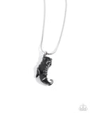 Paparazzi "Witchs Fitting" Black Necklace & Earring Set Paparazzi Jewelry