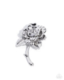 Paparazzi "Refulgent Rose" Silver Brooch Pin Paparazzi Jewelry