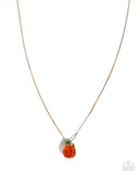 Paparazzi "Picturesque Pumpkin" Orange Necklace & Earring Set Paparazzi Jewelry
