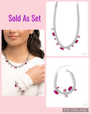 Paparazzi "Captivating Chic & Chance" Pink Necklace & Bracelet Jewelry Set Paparazzi Jewelry