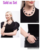 Paparazzi "Lacy Lady & Leisure" Pink Necklace & Bracelet Jewelry Set Paparazzi Jewelry