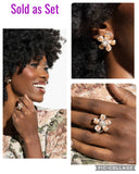 Paparazzi "Chiseled Casino Captain" Ring & Earrings Jewelry Set Paparazzi Jewelry