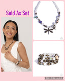 Paparazzi "Dragonfly Delight & Deed" Brass Necklace & Bracelet Complete Look Paparazzi Jewelry
