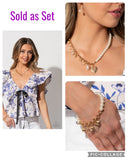 Paparazzi "Charming Candidate & Competitor" Gold Necklace & Bracelet Set Paparazzi Jewelry