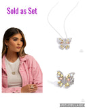 Paparazzi "Aesthetic Admittance Aerial" Ring Necklace & Earrings Jewelry Set Paparazzi Jewelry