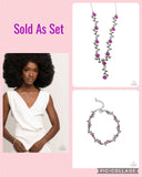 Paparazzi "Personal Estate & Estate Grounds" Pink Necklace & Bracelet Jewelry Set Paparazzi Jewelry