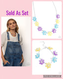 Paparazzi "Floral Revival & Fresh Flowers" Purple Necklace & Bracelet Jewelry Set Paparazzi Jewelry