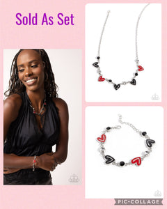 Paparazzi "Friendly Fringe & Finale" Black Necklace & Bracelet Jewelry Set Paparazzi Jewelry