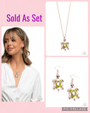 Paparazzi "Turtle Tail & Tradition" Rose Gold Necklace & Earring Jewelry Set Paparazzi Jewelry