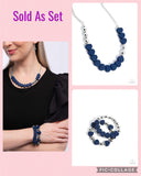 Paparazzi "Malibu Motivation & Moxie" Blue Necklace & Bracelet Jewelry Set Paparazzi Jewelry