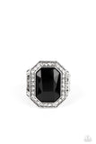Paparazzi "A Royal Welcome" Black Ring Paparazzi Jewelry