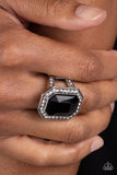 Paparazzi "A Royal Welcome" Black Ring Paparazzi Jewelry