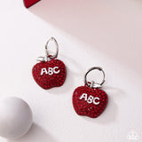 Paparazzi "Adorable ABC'S" Red Post Earrings