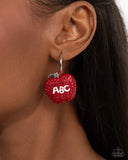 Paparazzi "Adorable ABC'S" Red Post Earrings
