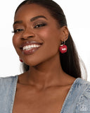 Paparazzi "Adorable ABC'S" Red Post Earrings