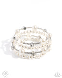 Paparazzi "Adorably Amiable" White Fashion Fix Bracelet Paparazzi Jewelry