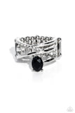Paparazzi "Alternating Allure" Black Ring Paparazzi Jewelry