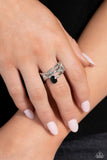 Paparazzi "Alternating Allure" Black Ring Paparazzi Jewelry