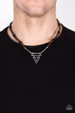 Paparazzi "Arrowed Admiral" Brown Urban Necklace Unisex Paparazzi Jewelry