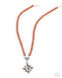 Paparazzi "Athenian Affection" Brown Necklace & Earring Set Paparazzi Jewelry