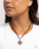 Paparazzi "Athenian Affection" Brown Necklace & Earring Set Paparazzi Jewelry