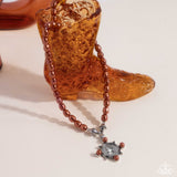 Paparazzi "Athenian Affection" Brown Necklace & Earring Set Paparazzi Jewelry