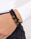 Paparazzi "Speckled Sentiment" Black Bracelet Paparazzi Jewelry