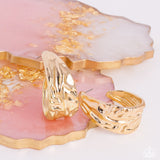 Paparazzi "Badlands And Bellbottoms" Gold Post Earrings Paparazzi Jewelry