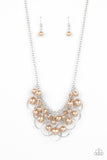 Paparazzi "Ballroom Bliss" Brown Necklace & Earring Set Paparazzi Jewelry