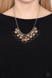 Paparazzi "Ballroom Bliss" Brown Necklace & Earring Set Paparazzi Jewelry
