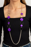 Paparazzi "Beach Hub" Purple Necklace & Earring Set Paparazzi Jewelry