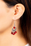 Paparazzi "Beachside Ballroom" Red Earrings Paparazzi Jewelry