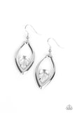 Paparazzi "Beautifully Bejeweled" White Earrings Paparazzi Jewelry