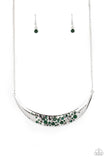 Paparazzi "Bejeweled Baroness" Green Necklace & Earring Set Paparazzi Jewelry