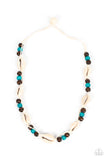 Paparazzi "Bermuda Beachcomber" Blue Urban Necklace Unisex Paparazzi Jewelry