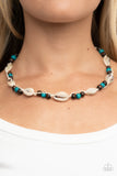 Paparazzi "Bermuda Beachcomber" Blue Urban Necklace Unisex Paparazzi Jewelry