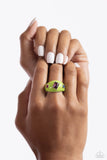 Paparazzi "Blinding Behavior" Green Ring Paparazzi Jewelry