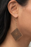 Paparazzi "Block Party Posh" Copper Earrings Paparazzi Jewelry