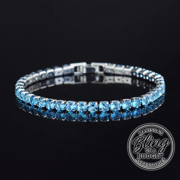 Blue Rhinestone Bracelet Paparazzi Jewelry