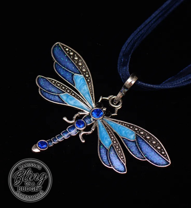 Blue Dragonfly Necklace Paparazzi Jewelry