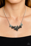 Paparazzi "Botanical Breeze" Silver Necklace & Earring Set Paparazzi Jewelry