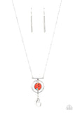 Paparazzi "Boulevard Bazaar" Red Lanyard Necklace & Earring Set Paparazzi Jewelry