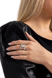 Paparazzi "Bow Chicka Bow Wow" White Ring Paparazzi Jewelry