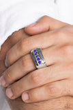 Paparazzi "BRAWL For One" Blue Men's Ring Paparazzi Jewelry