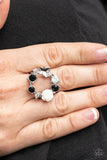 Paparazzi "Butterfly Bustle" Black Ring Paparazzi Jewelry