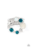 Paparazzi "Butterfly Bustle" Blue Ring Paparazzi Jewelry