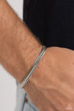 Paparazzi "Cable Train" Silver Mens Bracelet Unisex Paparazzi Jewelry